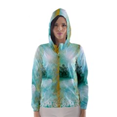 Turquoise River Hooded Wind Breaker (women) by digitaldivadesigns