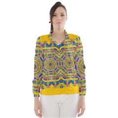 Happy Fantasy Earth Mandala Wind Breaker (women) by pepitasart