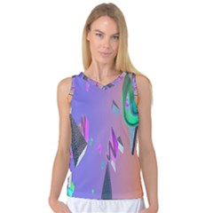 Triangle Wave Rainbow Women s Basketball Tank Top by Mariart