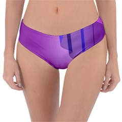 Verre Bleu Wave Chevron Waves Purple Reversible Classic Bikini Bottoms by Mariart