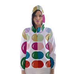 Brights Pastels Bubble Balloon Color Rainbow Hooded Wind Breaker (women) by Mariart