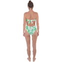 Hibiscus Flowers Green White Hawaiian Tie Back One Piece Swimsuit View2