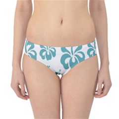 Hibiscus Flowers Green White Hawaiian Blue Hipster Bikini Bottoms by Mariart