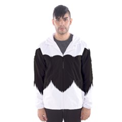 Mustache Owl Hair Black Man Hooded Wind Breaker (men) by Mariart