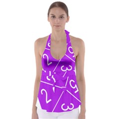 Number Purple Babydoll Tankini Top by Mariart