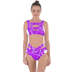 Number Purple Bandaged Up Bikini Set  by Mariart