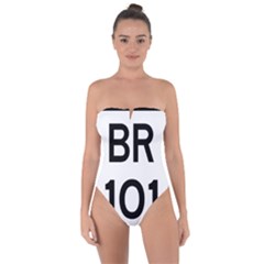 Brazil Br-101 Transcoastal Highway  Tie Back One Piece Swimsuit by abbeyz71