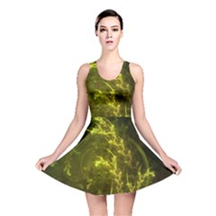 Beautiful Emerald Fairy Ferns In A Fractal Forest Reversible Skater Dress by jayaprime