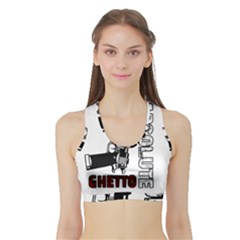 Absolute Ghetto Sports Bra With Border by Valentinaart