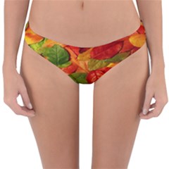 Leaves Texture Reversible Hipster Bikini Bottoms by BangZart