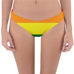 Pride Rainbow Flag Reversible Hipster Bikini Bottoms by Valentinaart