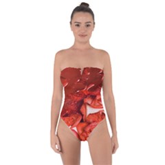 Nice Rose With Water Tie Back One Piece Swimsuit by BangZart