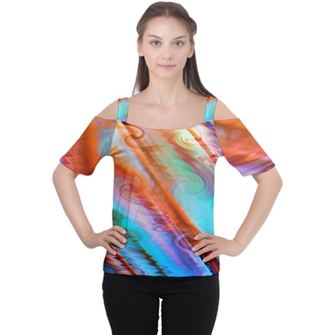 Cool Design Women s Cutout Shoulder Tee by BangZart