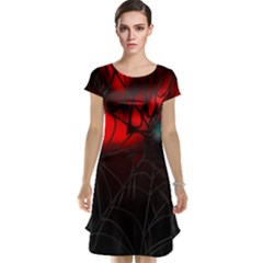 Spider Webs Cap Sleeve Nightdress by BangZart