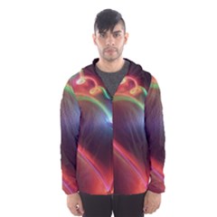 Neon Heart Hooded Wind Breaker (men) by BangZart