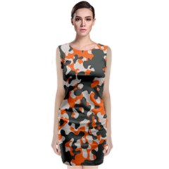 Camouflage Texture Patterns Classic Sleeveless Midi Dress by BangZart