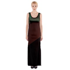 Color Vague Abstraction Maxi Thigh Split Dress by BangZart