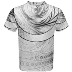 Enso, A Perfect Black And White Zen Fractal Circle Men s Cotton Tee by jayaprime