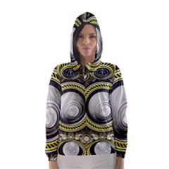 A Cautionary Fractal Cake Baked For Glados Herself Hooded Wind Breaker (women) by jayaprime