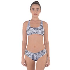 Camouflage Patterns Criss Cross Bikini Set by BangZart