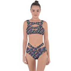 Alien Patterns Vector Graphic Bandaged Up Bikini Set  by BangZart