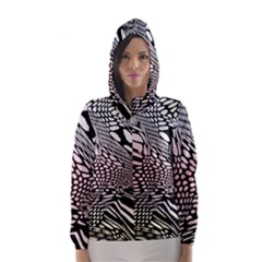 Abstract Fauna Pattern When Zebra And Giraffe Melt Together Hooded Wind Breaker (women) by BangZart