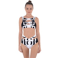 White Spider Bandaged Up Bikini Set 