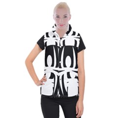 White Spider Women s Button Up Puffer Vest by BangZart