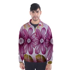 Flower Print Fabric Pattern Texture Wind Breaker (men) by BangZart