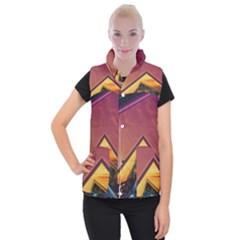 The Rainbow Bridge Of A Thousand Fractal Colors Women s Button Up Puffer Vest by jayaprime