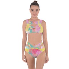 Pastel Watercolors Canvas                        Bandaged Up Bikini Set by LalyLauraFLM