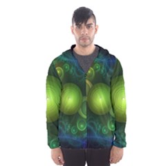 Retrotacular Rainbow Dots In A Fractal Microscope Hooded Wind Breaker (men) by jayaprime