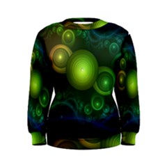 Retrotacular Rainbow Dots In A Fractal Microscope Women s Sweatshirt by jayaprime