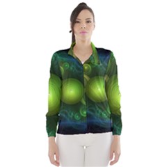 Retrotacular Rainbow Dots In A Fractal Microscope Wind Breaker (women) by jayaprime