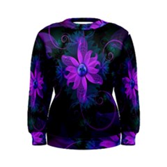 Beautiful Ultraviolet Lilac Orchid Fractal Flowers Women s Sweatshirt by jayaprime