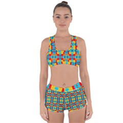 Pop Art Abstract Design Pattern Racerback Boyleg Bikini Set by BangZart