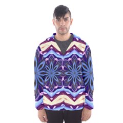 Mandala Art Design Pattern Hooded Wind Breaker (men) by BangZart