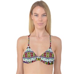 Kaleidoscope Background  Wallpaper Reversible Tri Bikini Top by BangZart