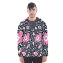 Oriental Style Floral Pattern Background Wallpaper Hooded Wind Breaker (Men) View1