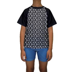 Flying-v Electric Guitar Color Picker With Black Background Kids  Short Sleeve Swimwear by Brini