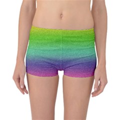 Metallic Rainbow Glitter Texture Reversible Boyleg Bikini Bottoms by paulaoliveiradesign