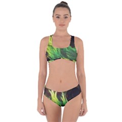 A Seaweed s Deepdream Of Faded Fractal Fall Colors Criss Cross Bikini Set by jayaprime