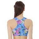 Tulips Flower Pattern Sports Bra with Border View2