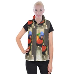 I See You Women s Button Up Puffer Vest by CreatedByMeVictoriaB