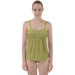 Golden Scales Twist Front Tankini Set by Brini