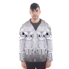 Wonderful Owl, Mandala Design Hooded Wind Breaker (men) by FantasyWorld7