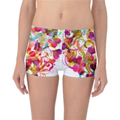 Abstract Colorful Heart Reversible Boyleg Bikini Bottoms by BangZart