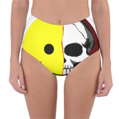 Skull Behind Your Smile Reversible High-waist Bikini Bottoms by BangZart