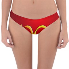 Easter Decorative Red Egg Reversible Hipster Bikini Bottoms by BangZart