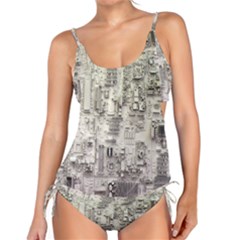 White Technology Circuit Board Electronic Computer Tankini Set by BangZart